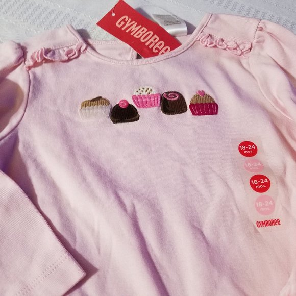 Gymboree Sweeter Than Chocolate 18-24 month shirt 2T velour pink leggings NWT. - Picture 3 of 3